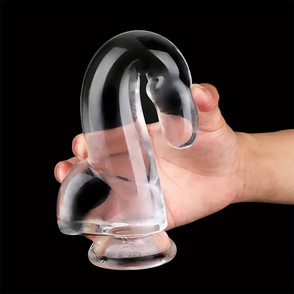Clear realistic suction cup dildo, photo 10