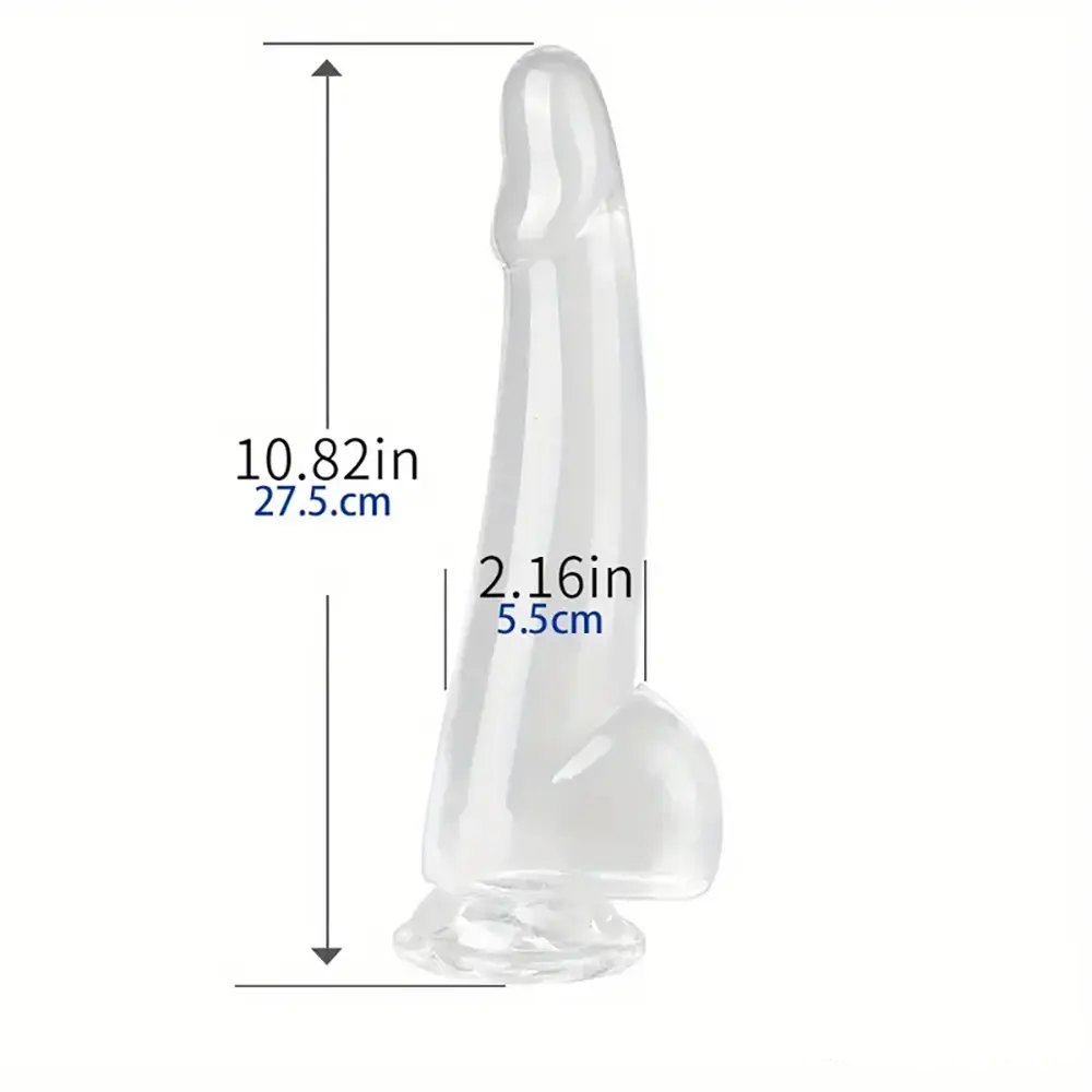 Clear realistic suction cup dildo, photo 16