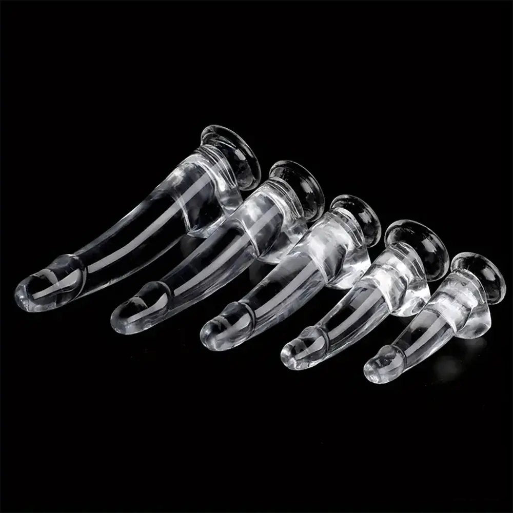 Clear realistic suction cup dildo, photo 2