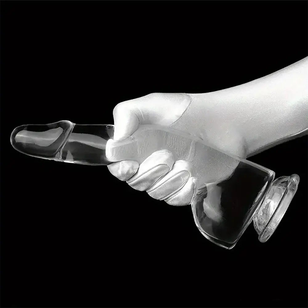 Clear realistic suction cup dildo, photo 8