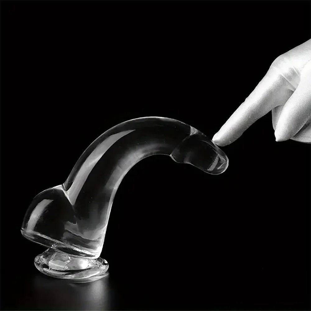 Clear realistic suction cup dildo, photo 9