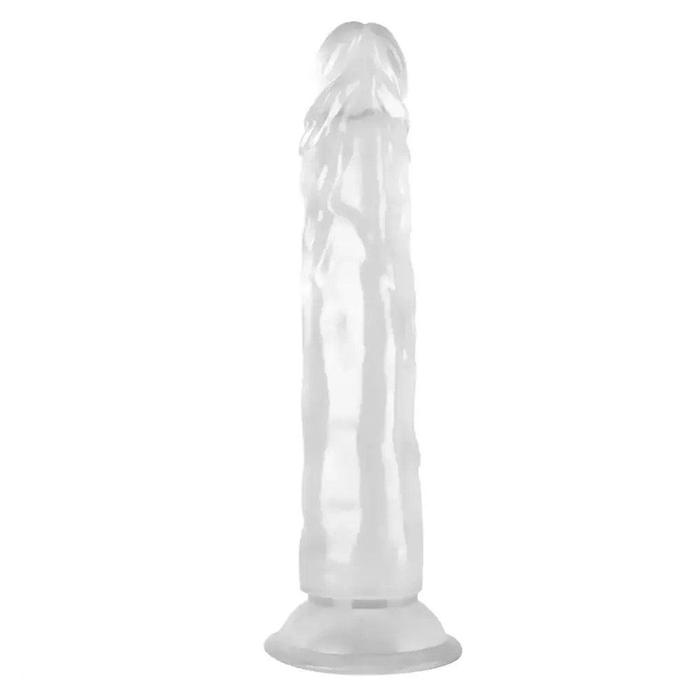 Clear realistic suction cup dildo