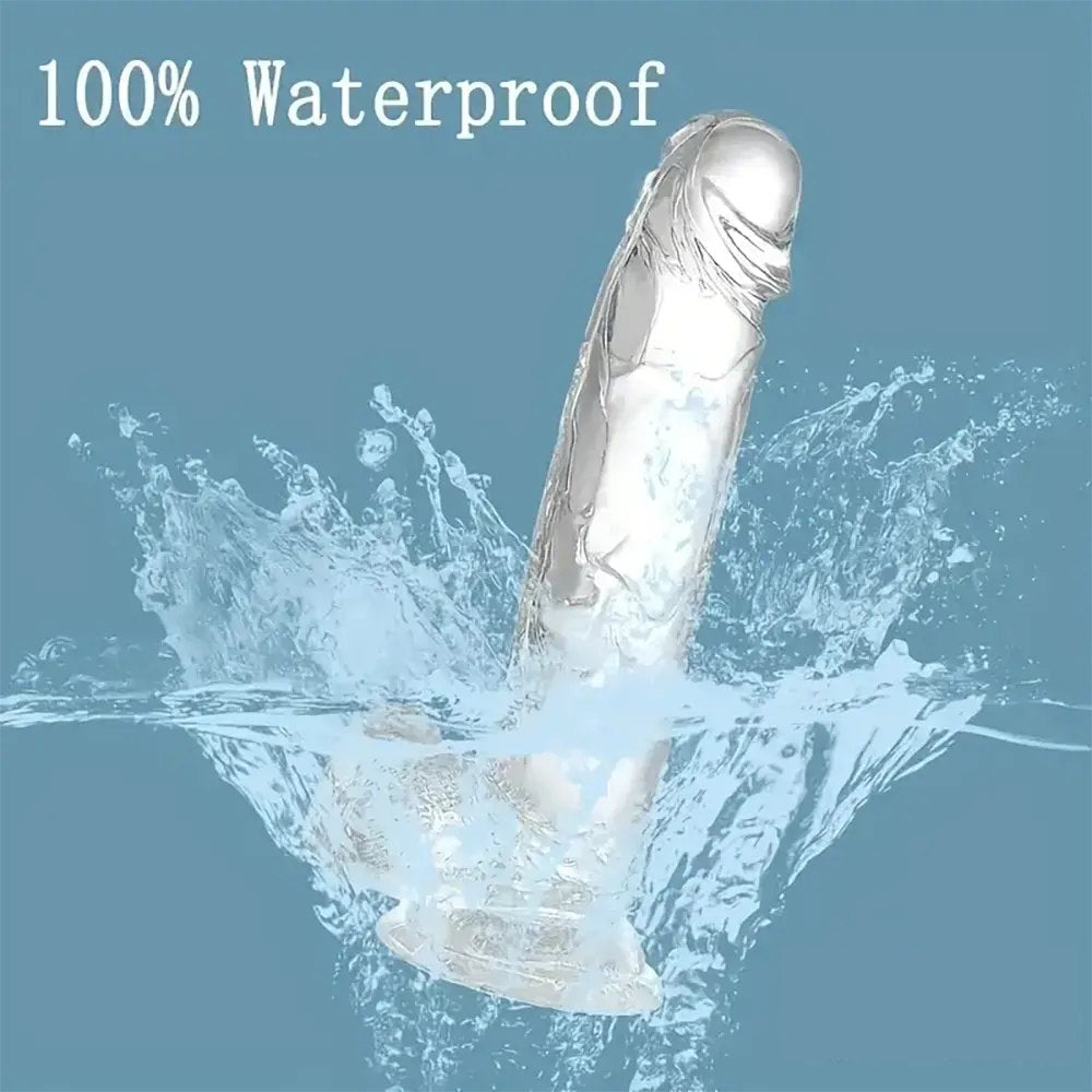 Clear realistic tpe dildo, photo 12