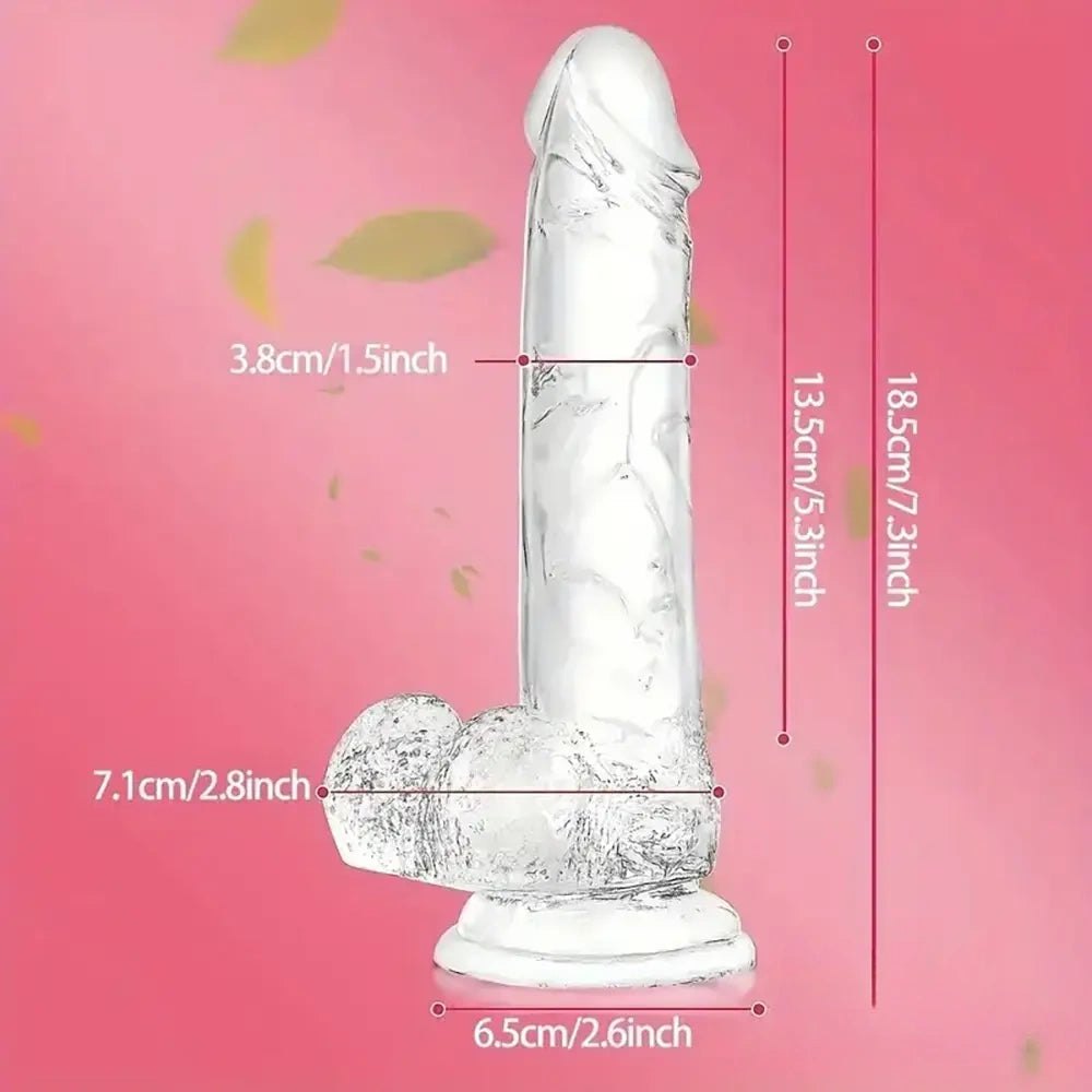 Clear realistic tpe dildo, photo 13