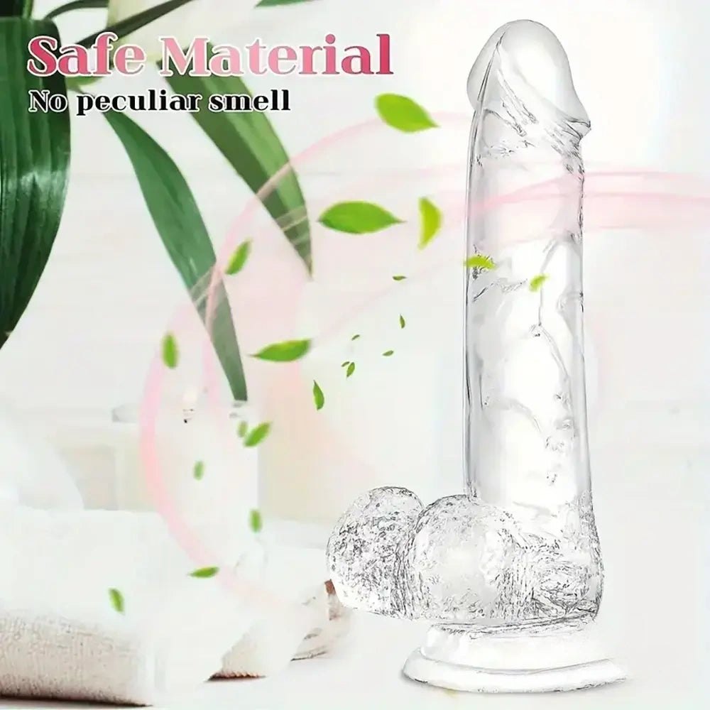 Clear realistic tpe dildo, photo 2