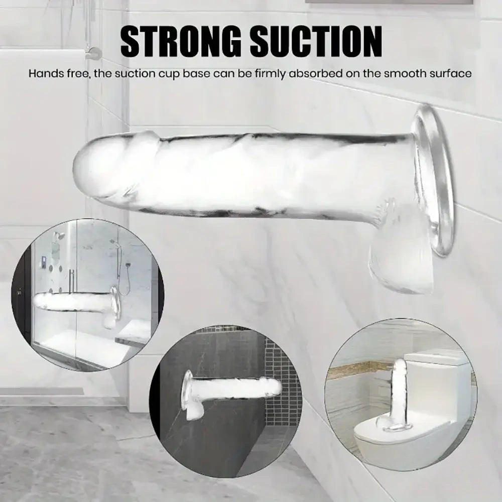 Clear realistic tpe dildo, photo 3