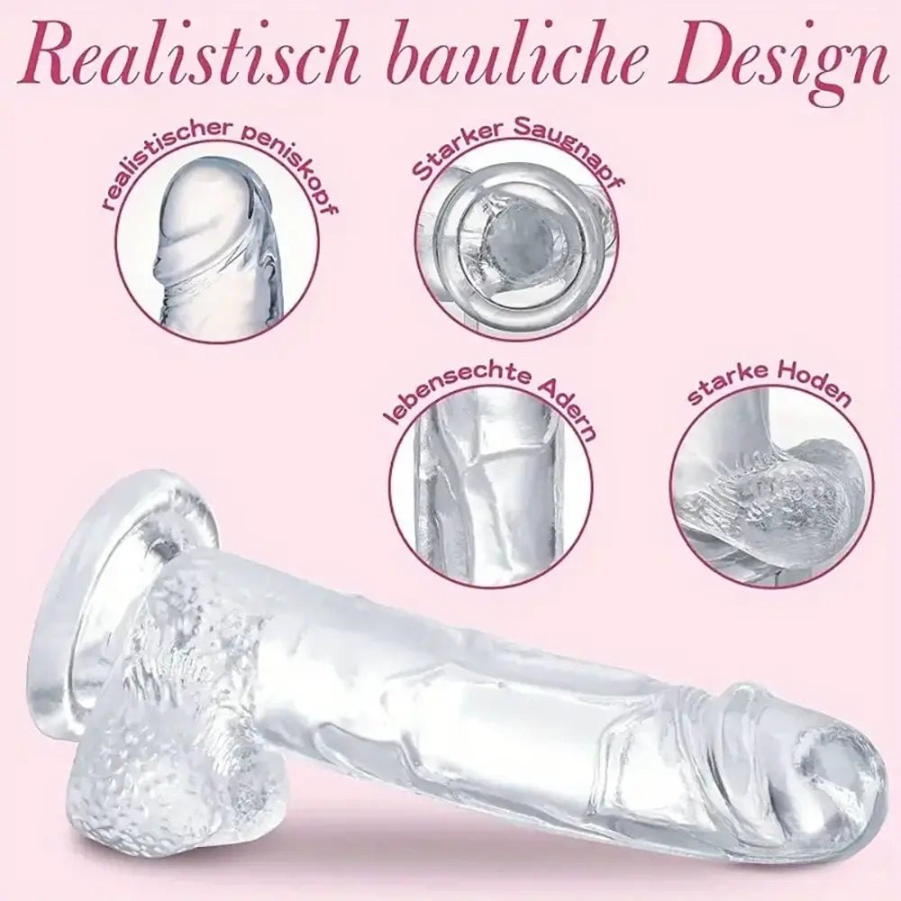 Clear realistic tpe dildo, photo 4