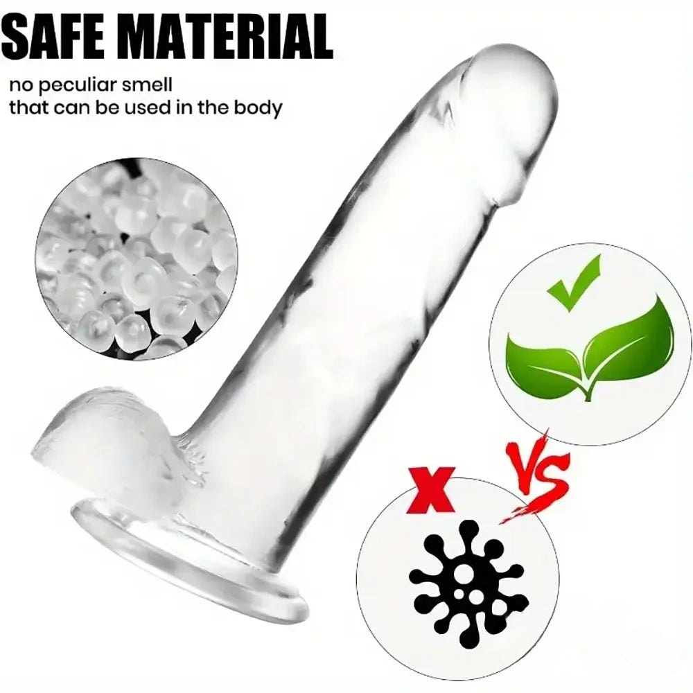 Clear realistic tpe dildo, photo 5