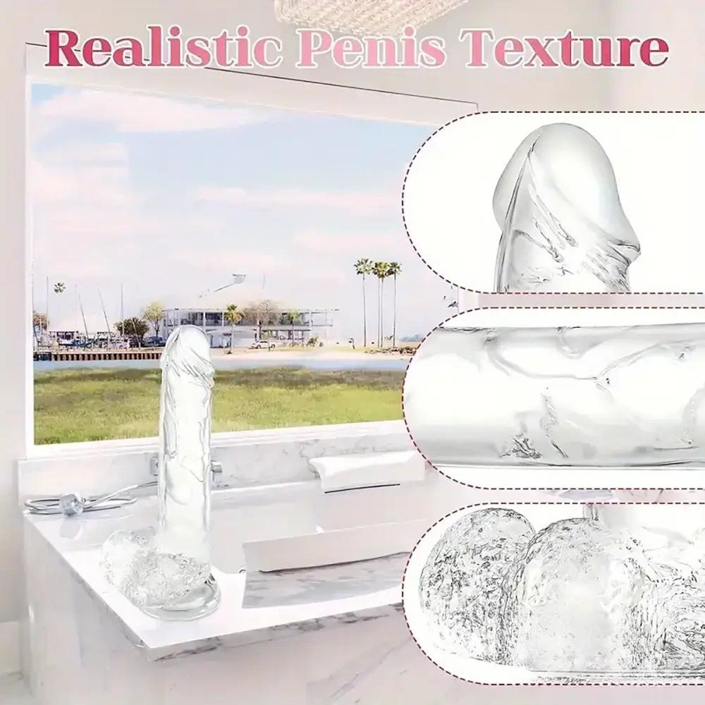 Clear realistic tpe dildo, photo 7
