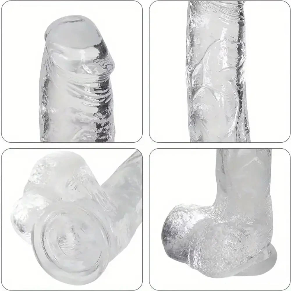 Clear realistic tpe dildo, photo 8