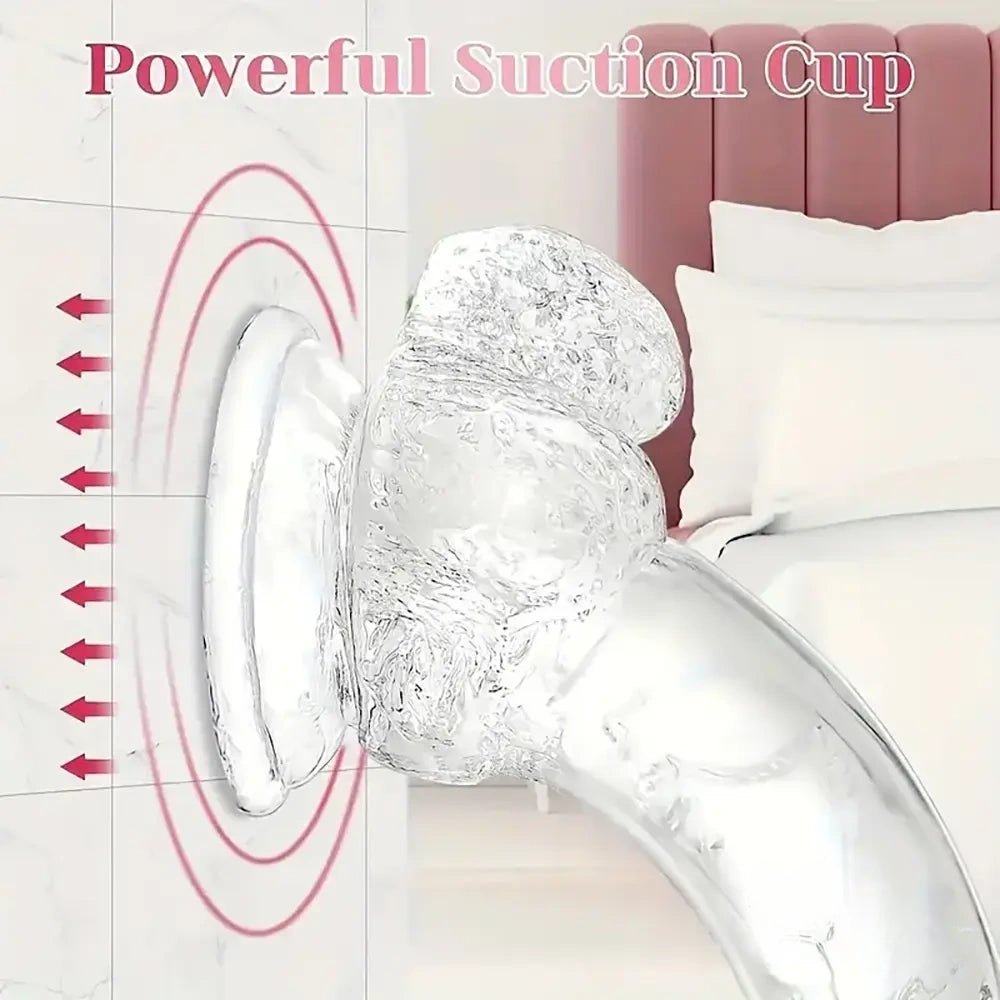 Clear realistic tpe dildo, photo 9