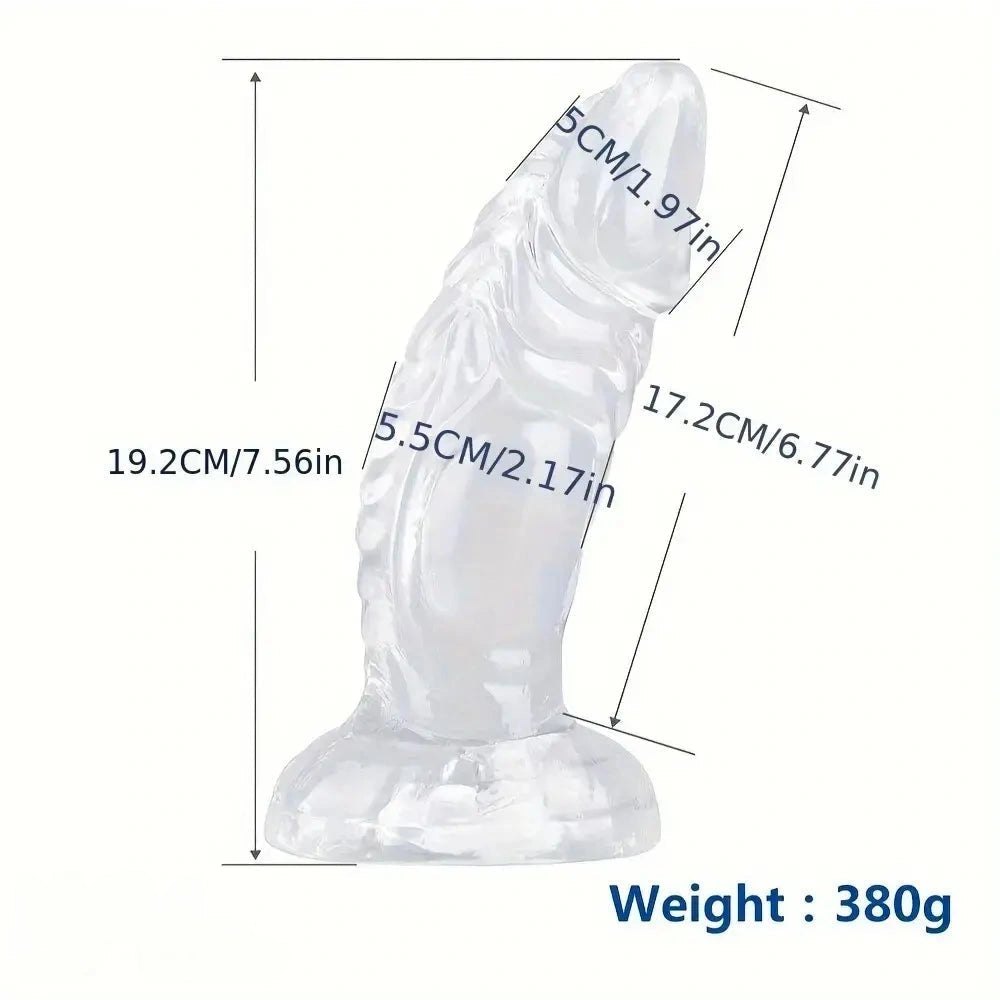 Clear ribbed anal prostate tpe dildo, photo 10