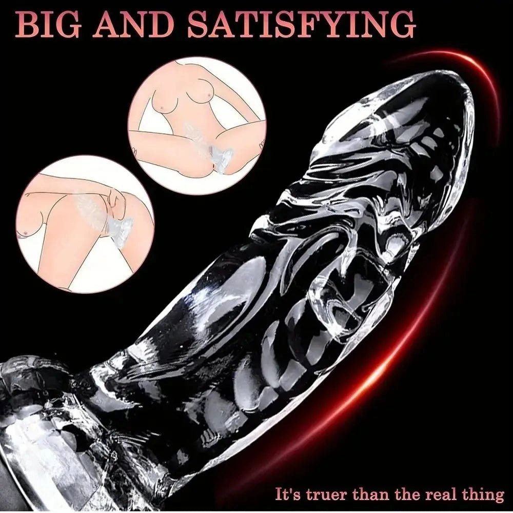 Clear ribbed anal prostate tpe dildo, photo 7