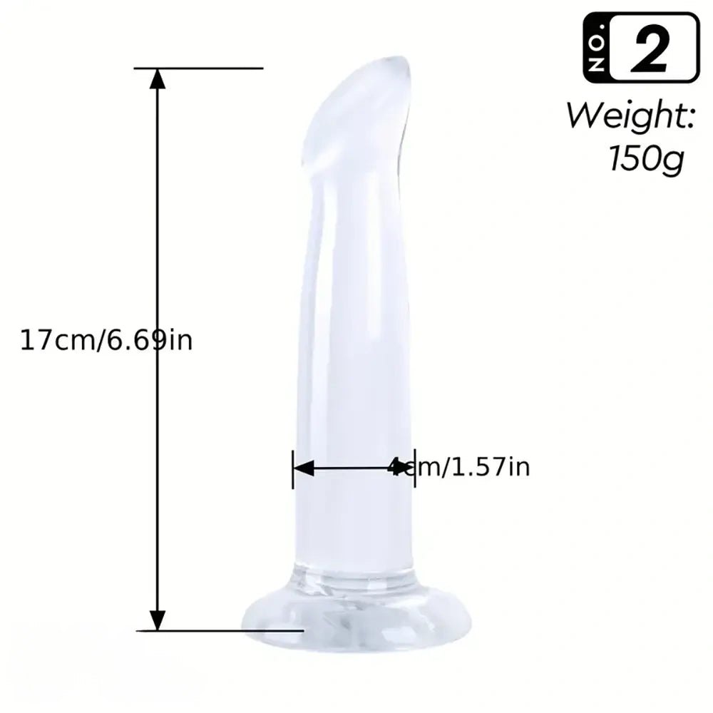 Clear ribbed PVC fantasy dildo with suction cup base, photo 8