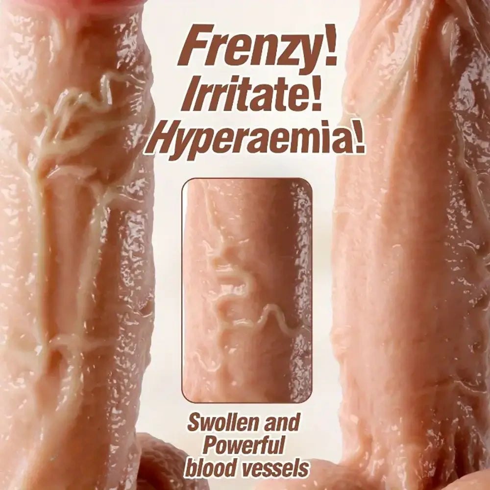 Clear ribbed suction cup dildo, photo 4