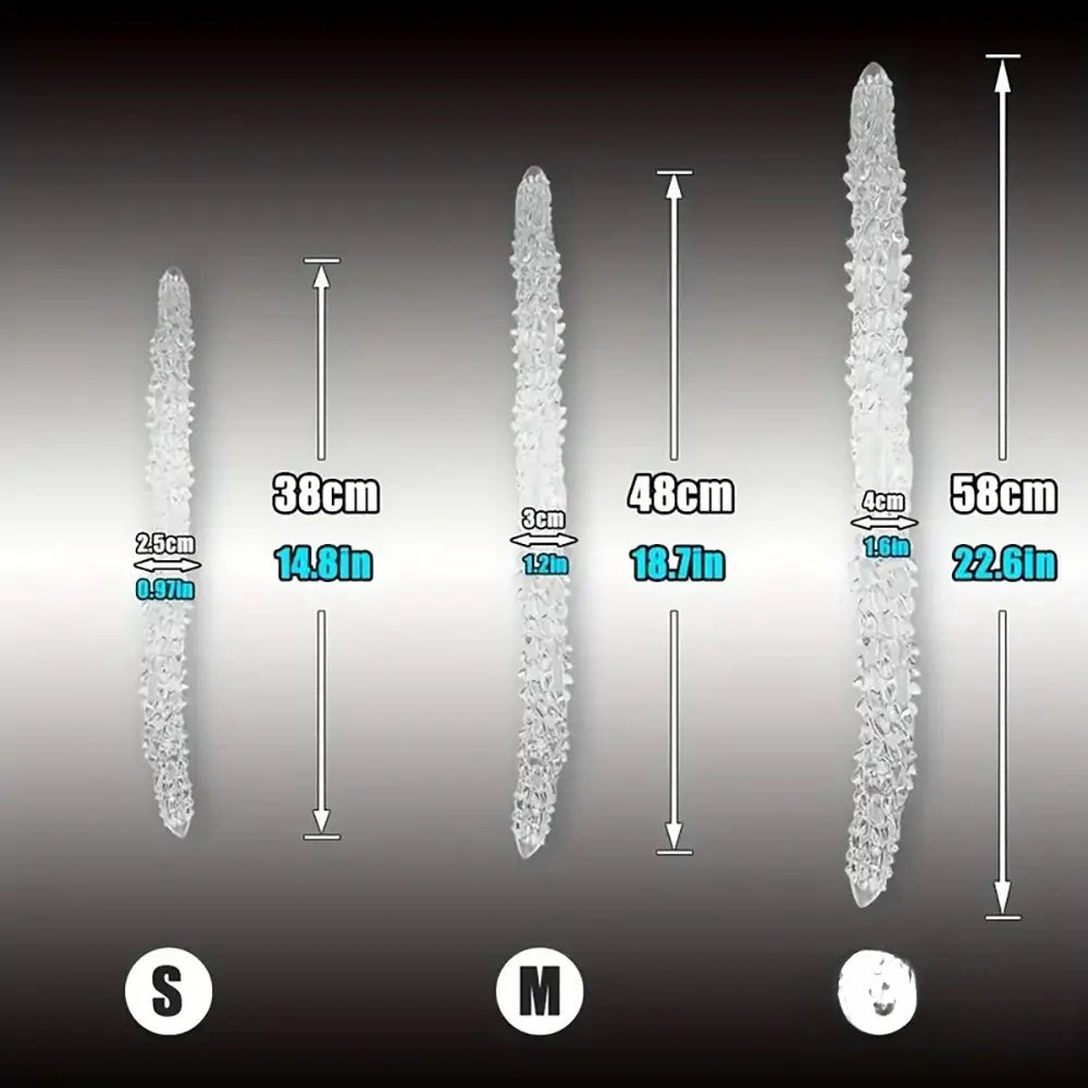 Clear spiked fantasy dildo, photo 10