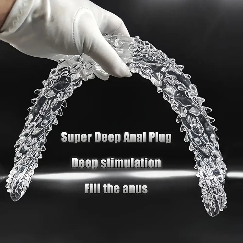 Clear spiked fantasy dildo, photo 3