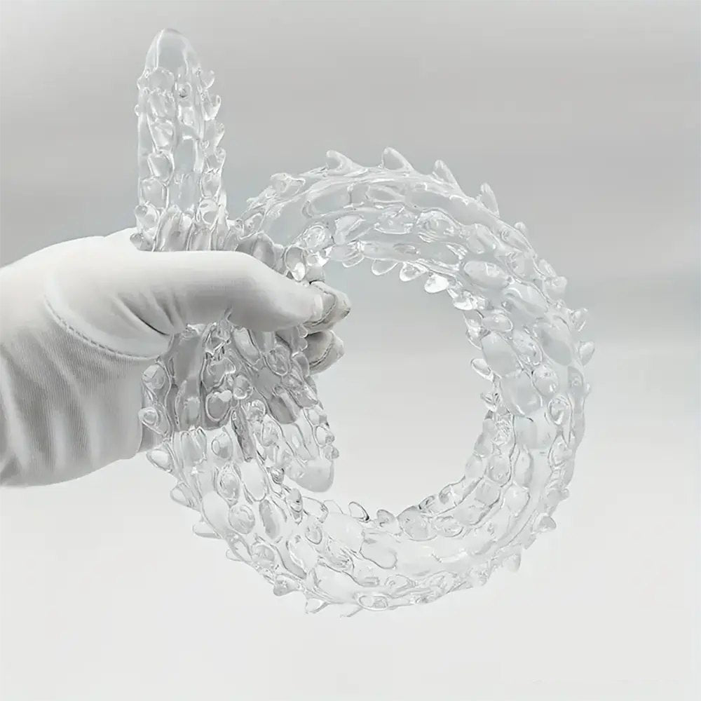Clear spiked fantasy dildo, photo 4