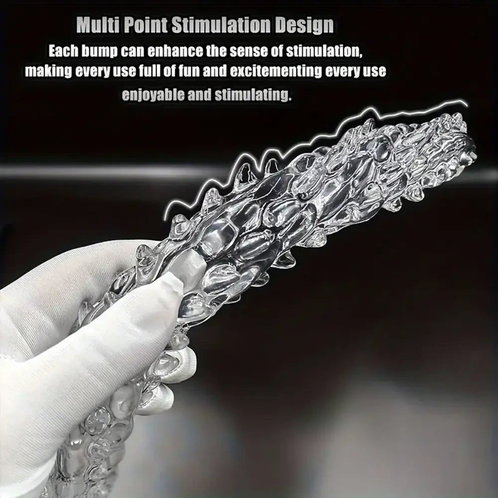 Clear spiked fantasy dildo, photo 5