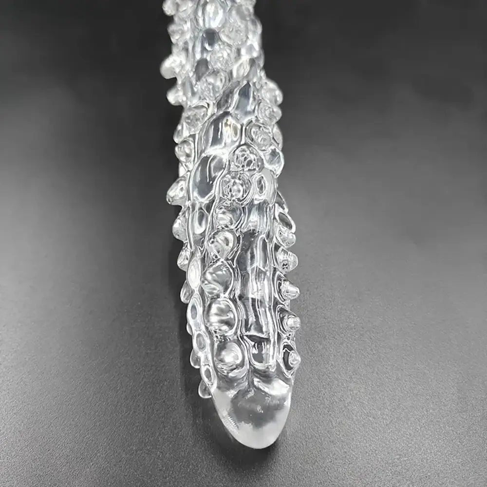 Clear spiked fantasy dildo, photo 7