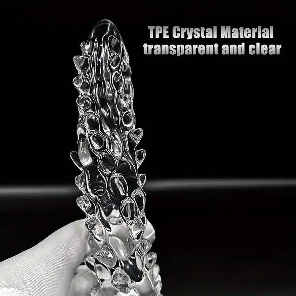 Clear spiked fantasy dildo, photo 8
