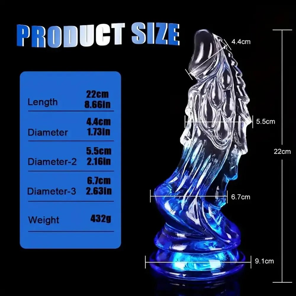 #2 clear spiked fantasy novelty dildo