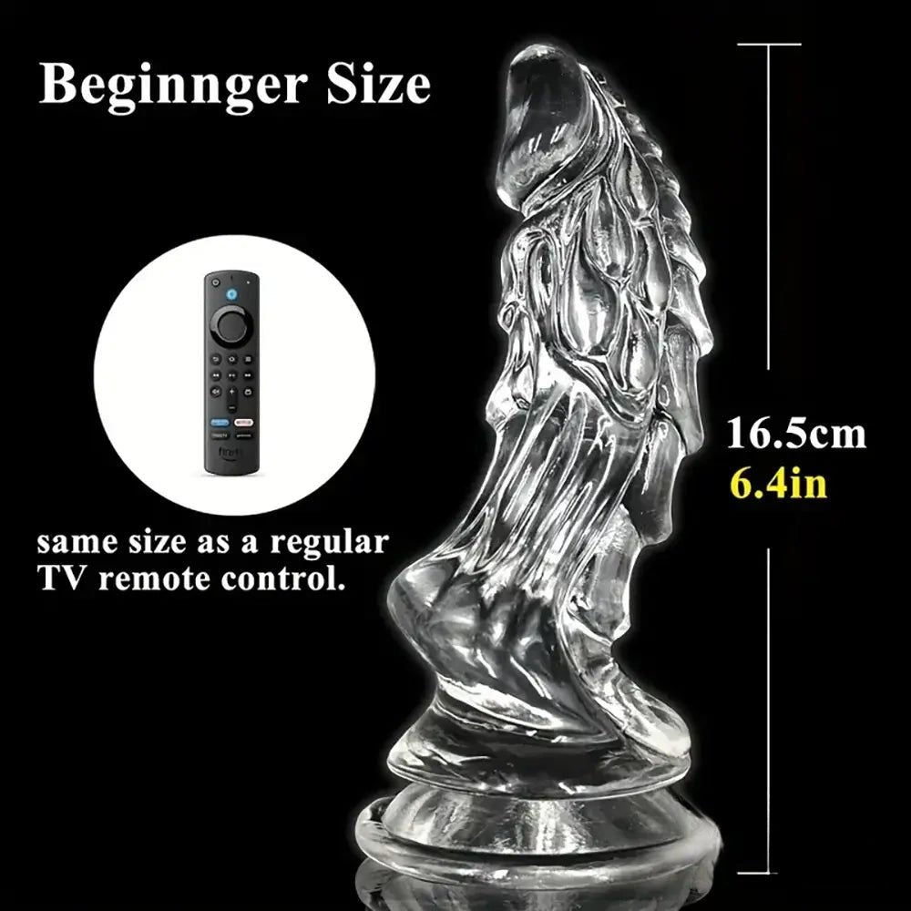 #4 clear spiked fantasy novelty dildo