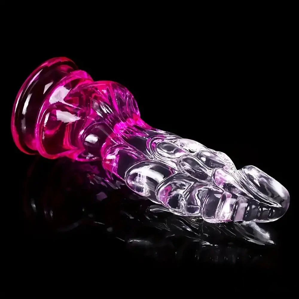 Clear spiked fantasy novelty dildo, photo 8