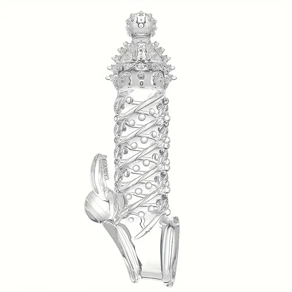 Clear spiked penis sleeve, photo 1