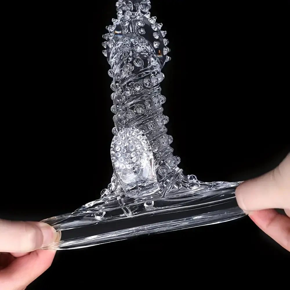 Clear spiked penis sleeve, photo 3