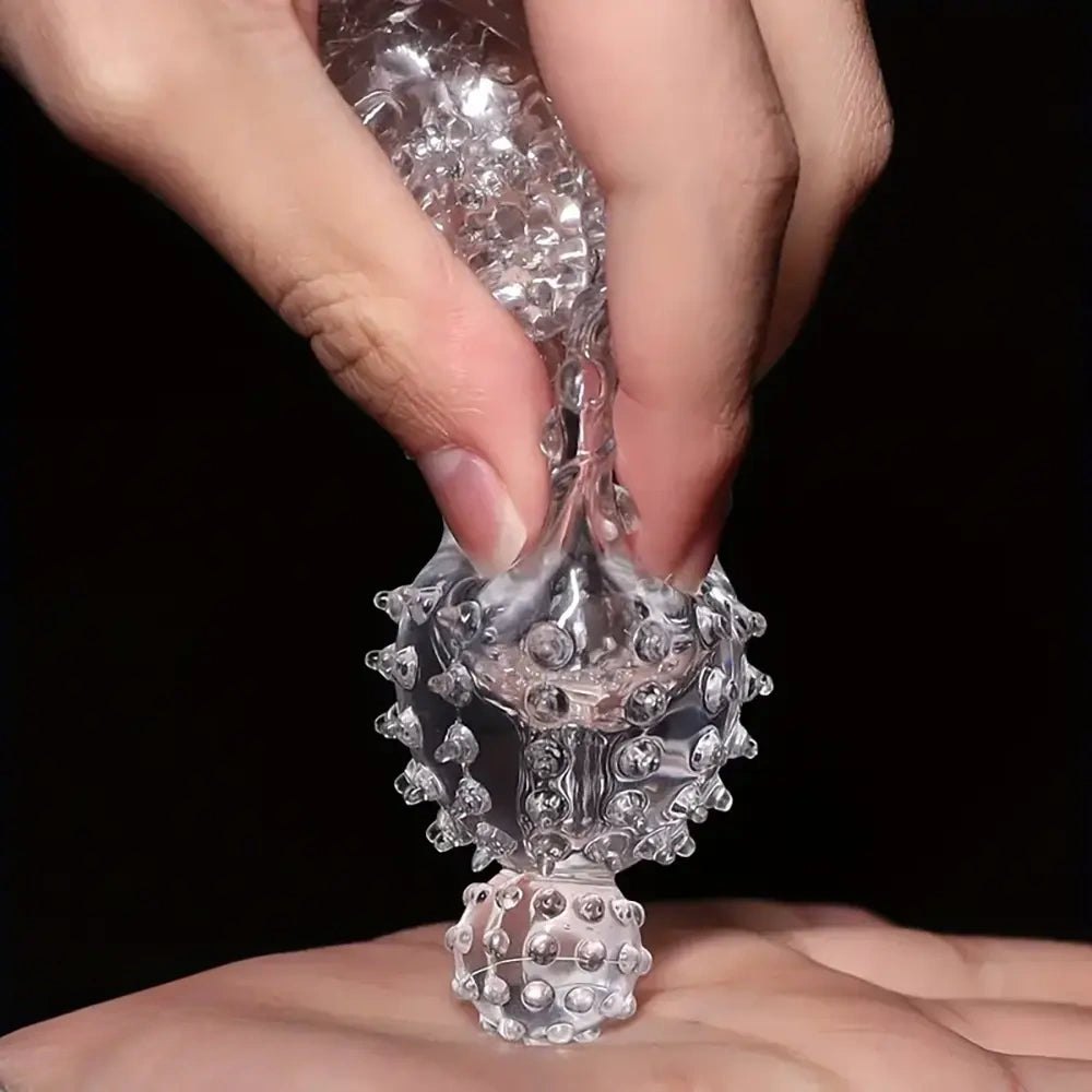Clear spiked penis sleeve, photo 4