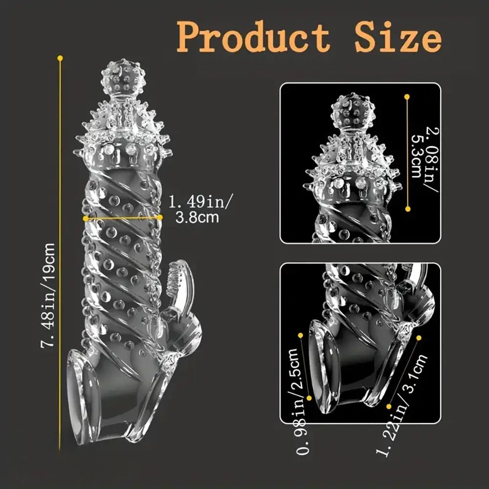 Clear spiked penis sleeve, photo 5