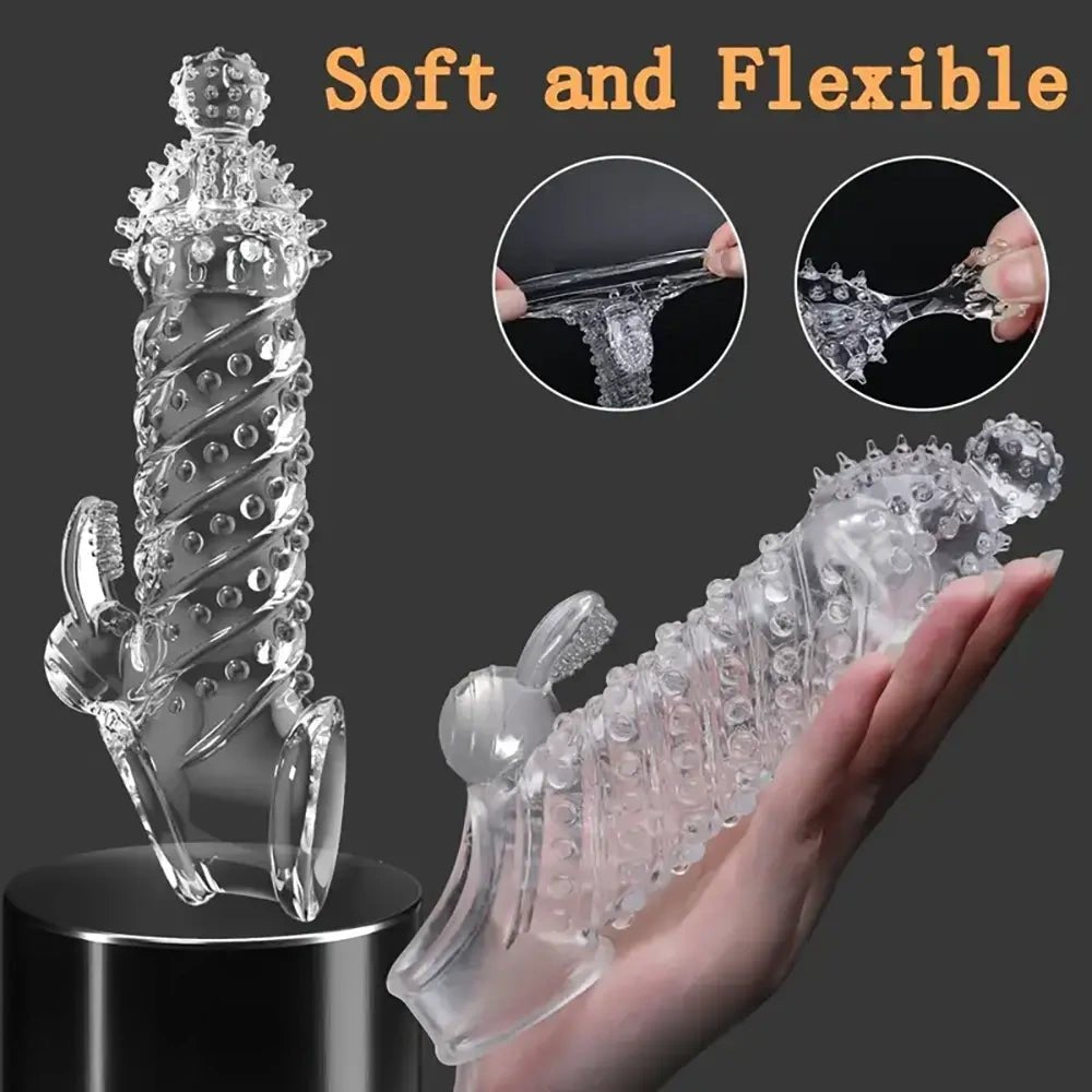 Clear spiked penis sleeve, photo 6