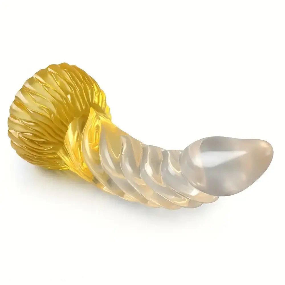 Yellow spiral fantasy dildo, photo 10