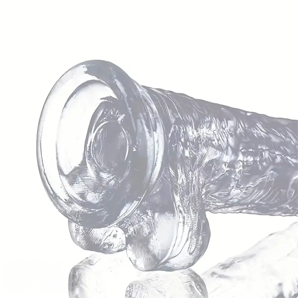 Clear realistic suction cup dildo, photo 2