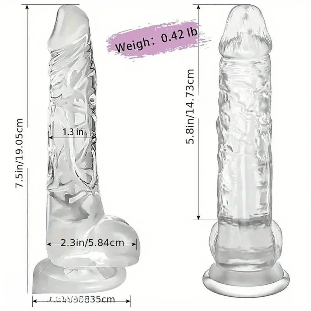 Clear see-through realistic dildo, photo 2