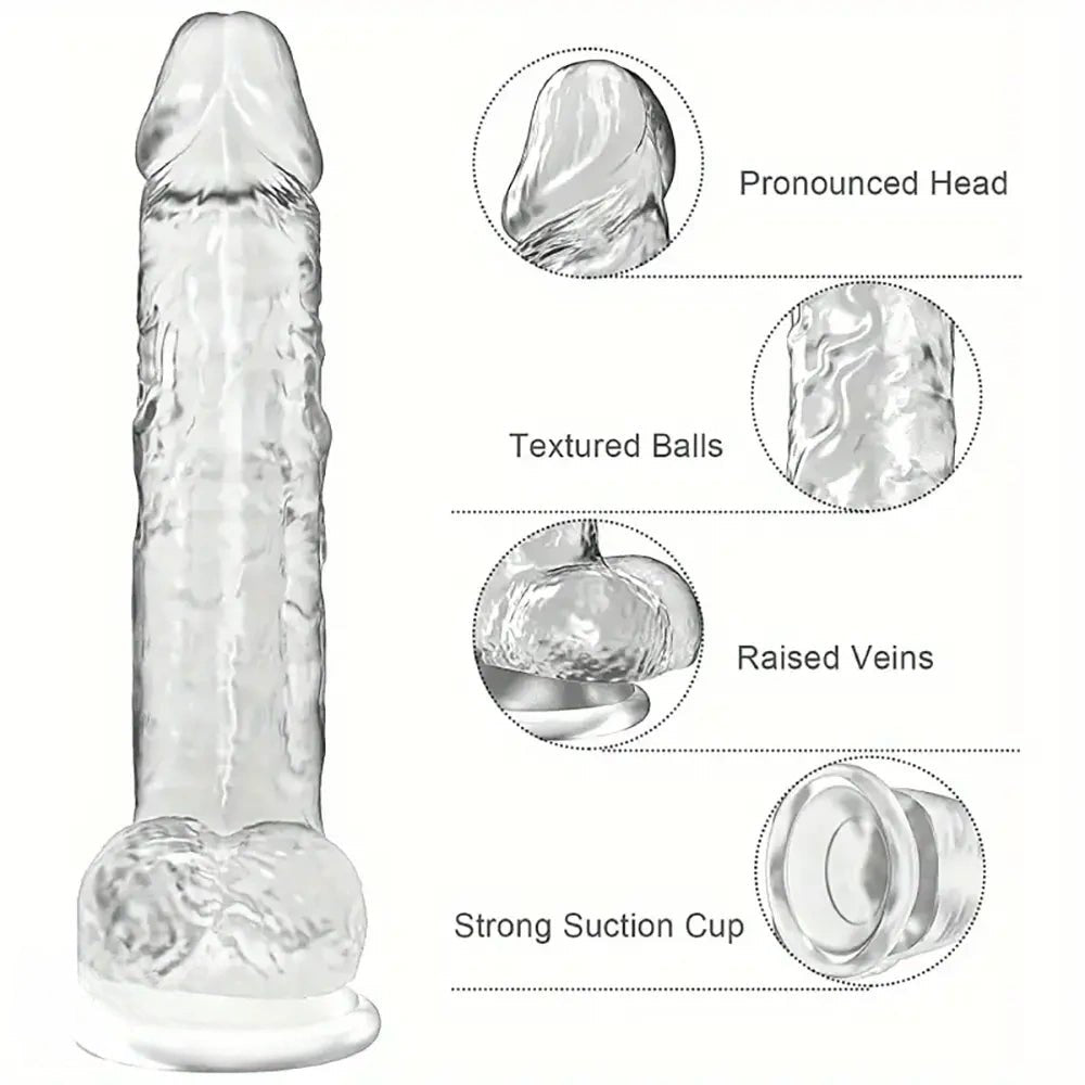 Clear see-through realistic dildo, photo 3