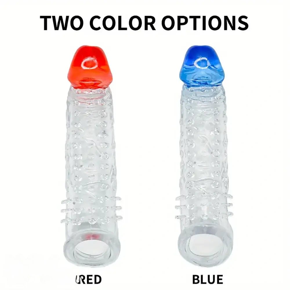 Clear textured penis sleeve, photo 1