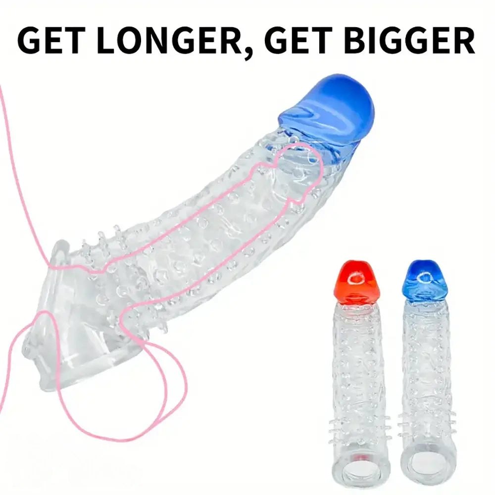 Clear textured penis sleeve, photo 10