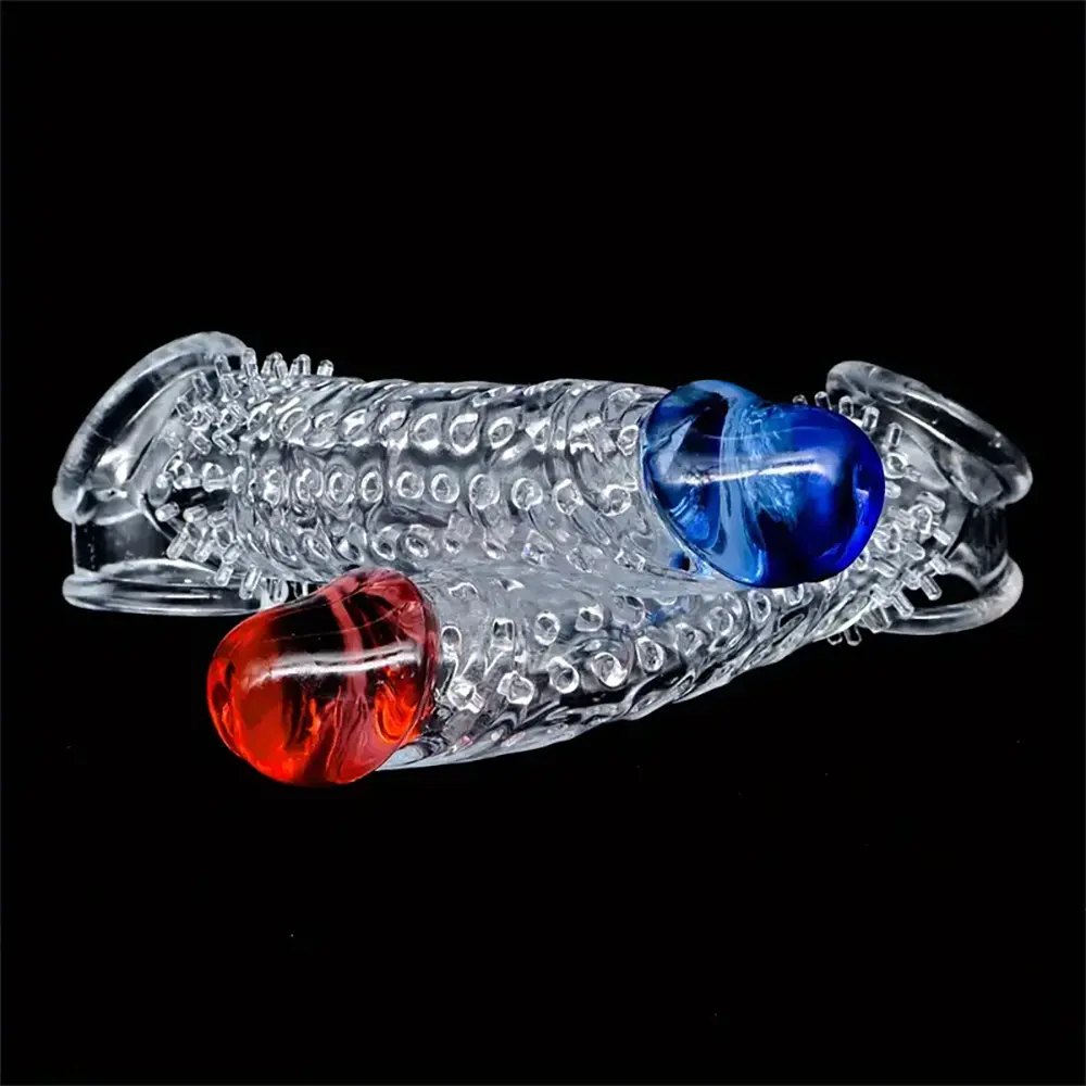 Clear textured penis sleeve, photo 11