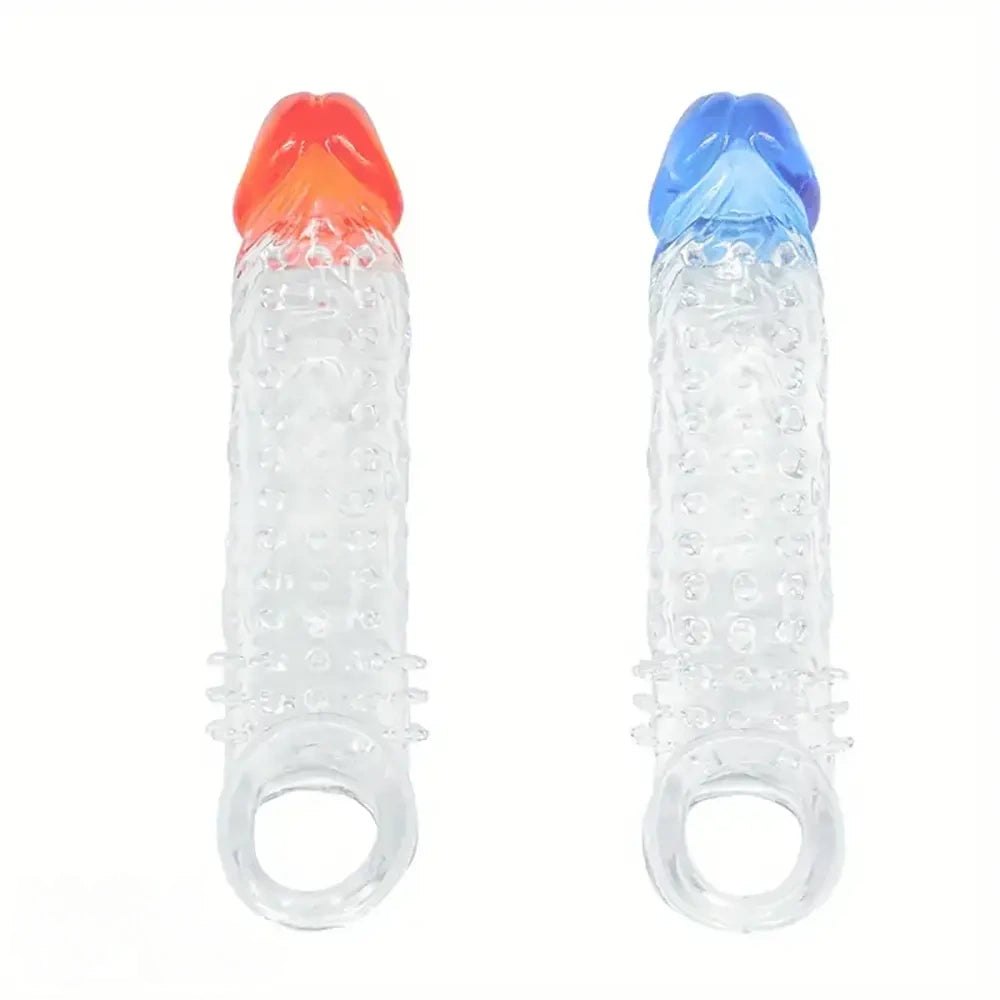 Clear textured penis sleeve, photo 12