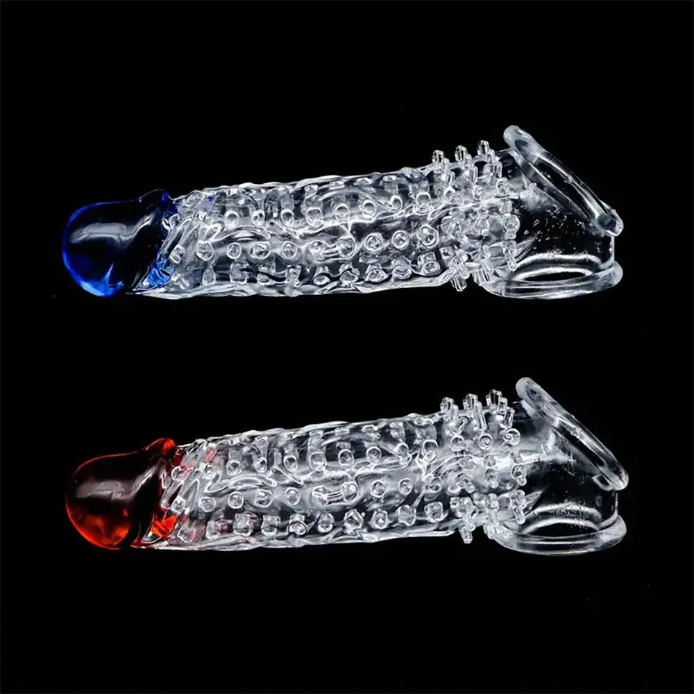 Clear textured penis sleeve, photo 15