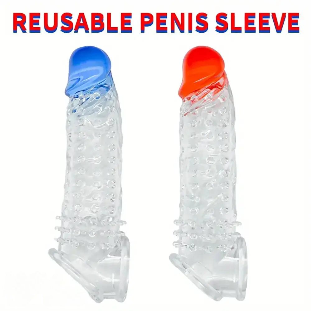 Clear textured penis sleeve, photo 2