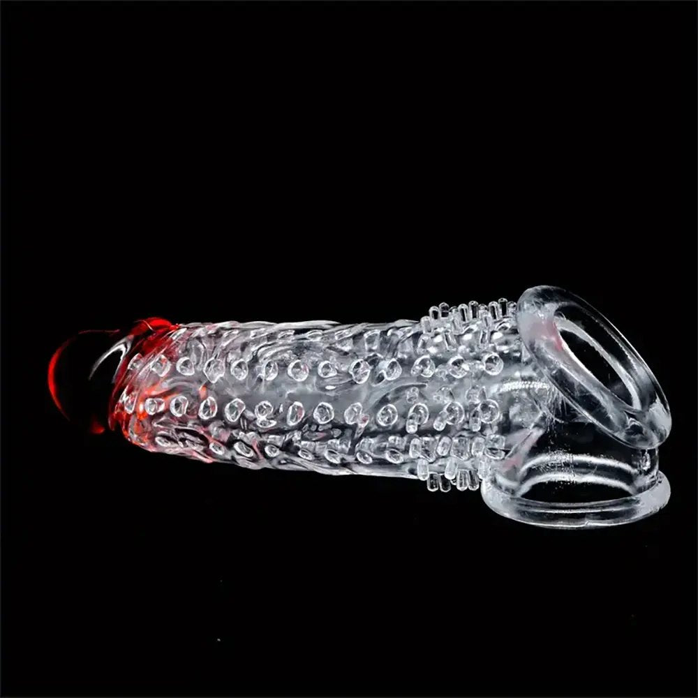 Clear textured penis sleeve, photo 6