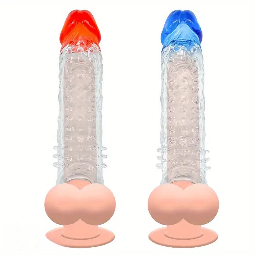 Clear textured penis sleeve, photo 7