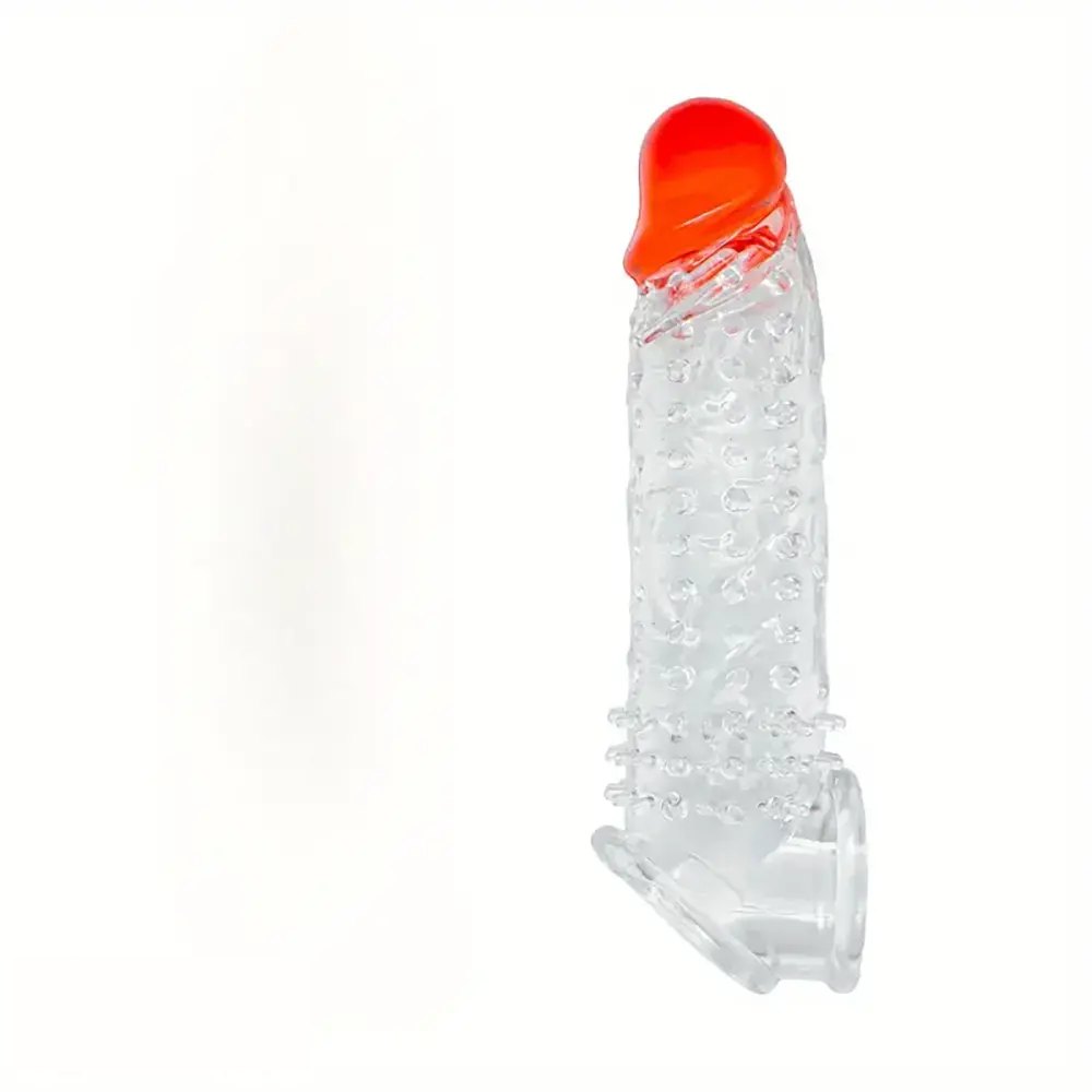 Clear textured penis sleeve, photo 9