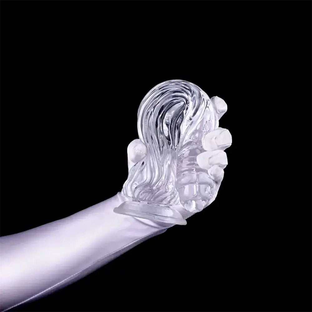 Clear textured realistic dildo, photo 11