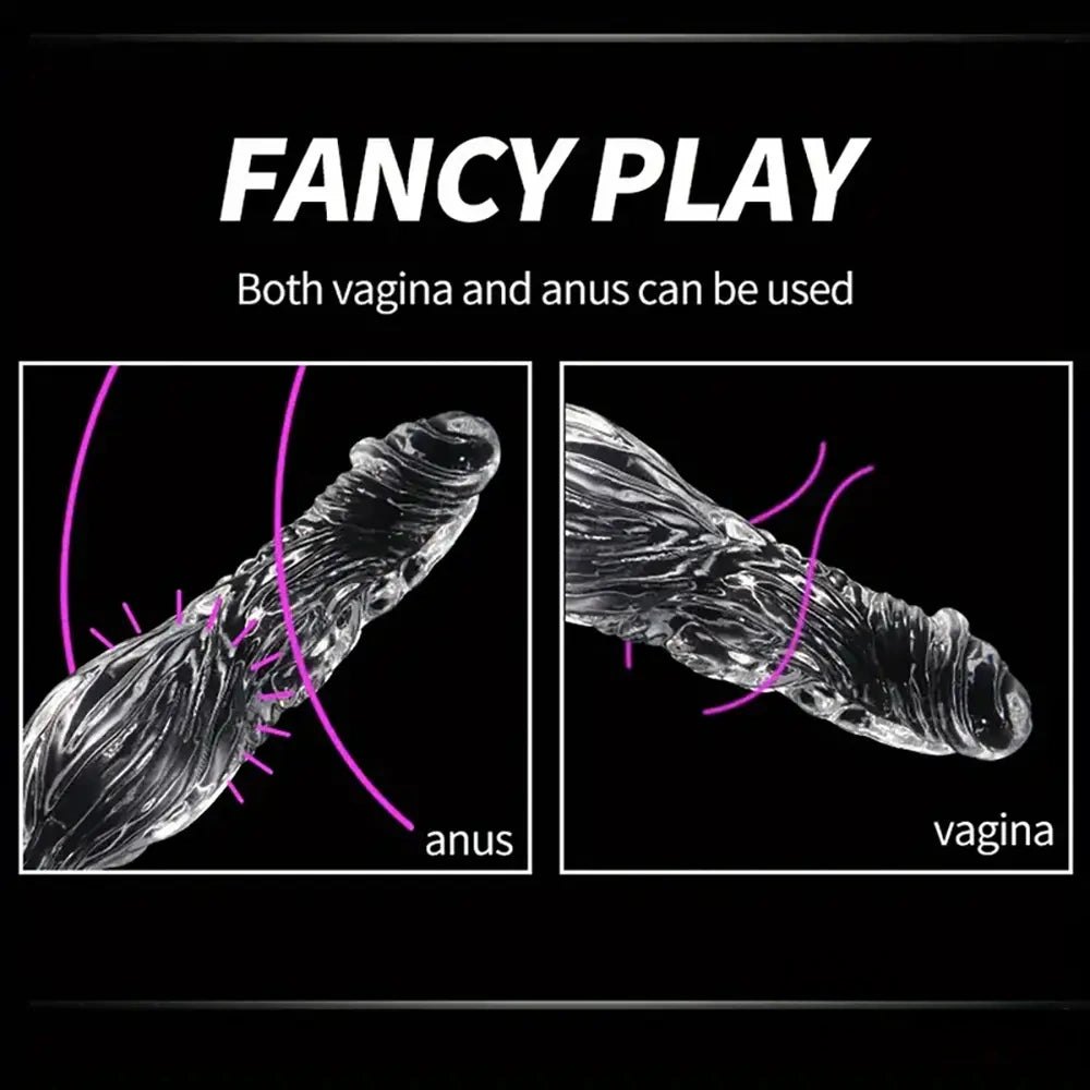 Clear textured realistic dildo, photo 13