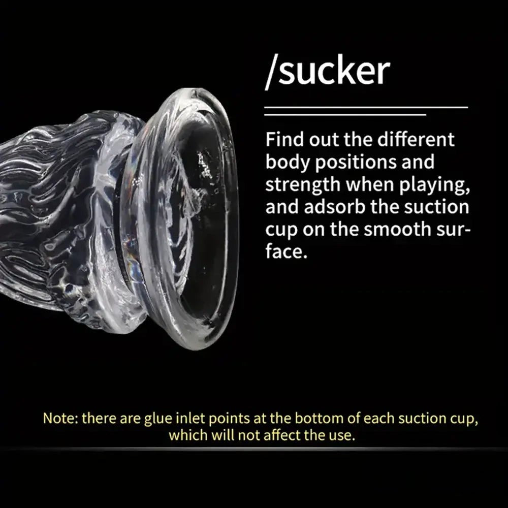 Clear textured realistic dildo, photo 15