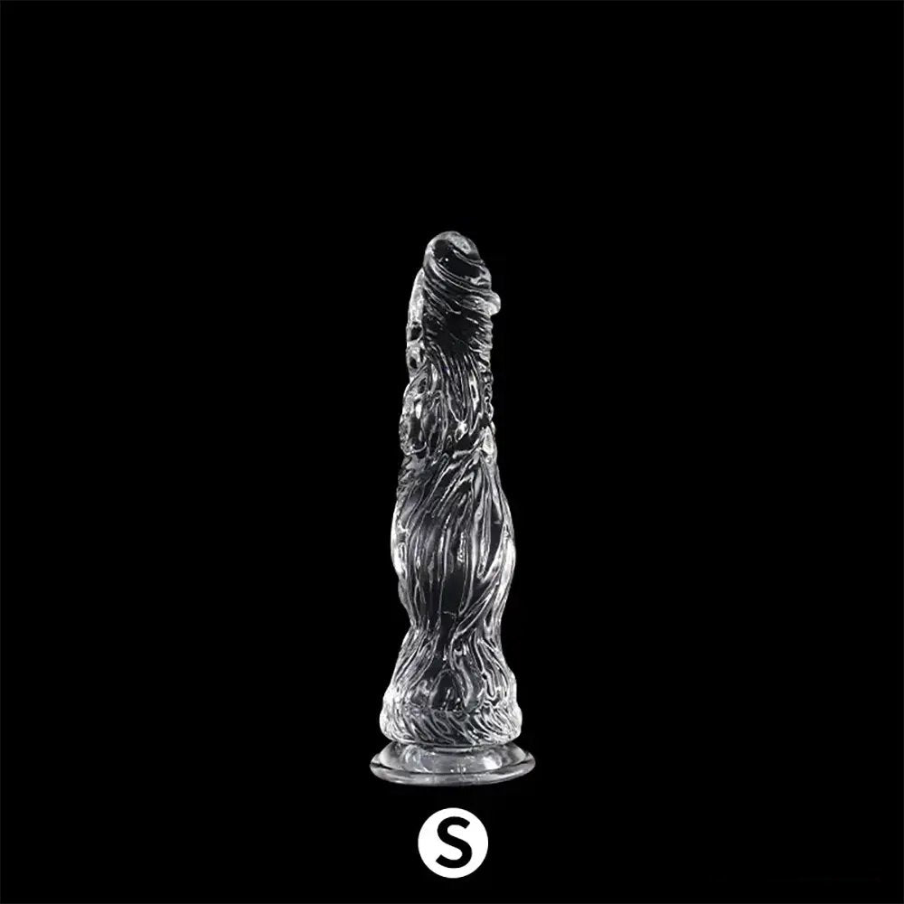 Clear textured realistic dildo, photo 16